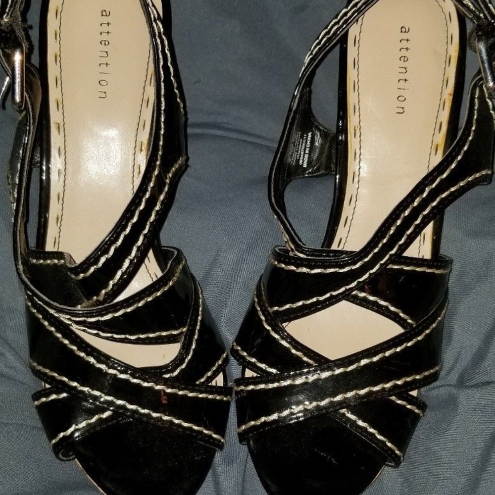 Black Patent Summer Stiletto Heels